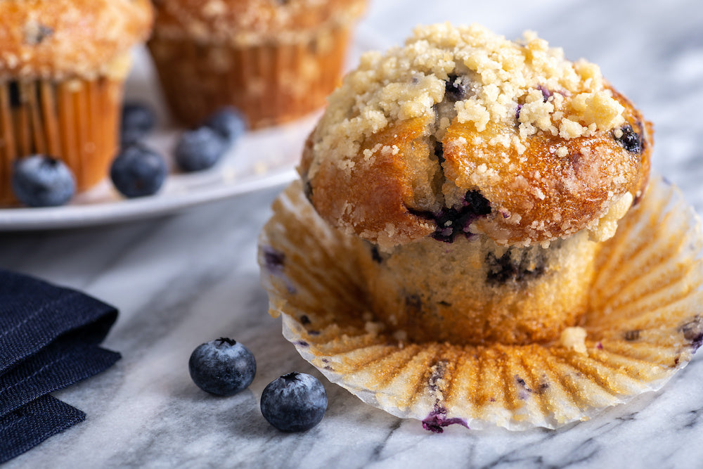 High Protein Blueberry Muffins